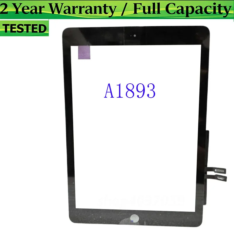 For iPad 6 A1893 A1954 6th 2018 LCD Outer Touch Screen Digitizer Glass Panel Assembly Display With Adhesive (NOT LCD)