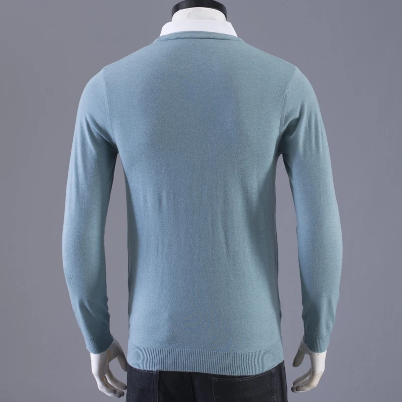 سترة رجالية راقية محبوكة ومفرغة، قميص أساسي للتنسيق، موديل ربيعي خريفي كاجوال بأكمام طويلة وتصميم مستقيم، أزياء شبابية عصرية