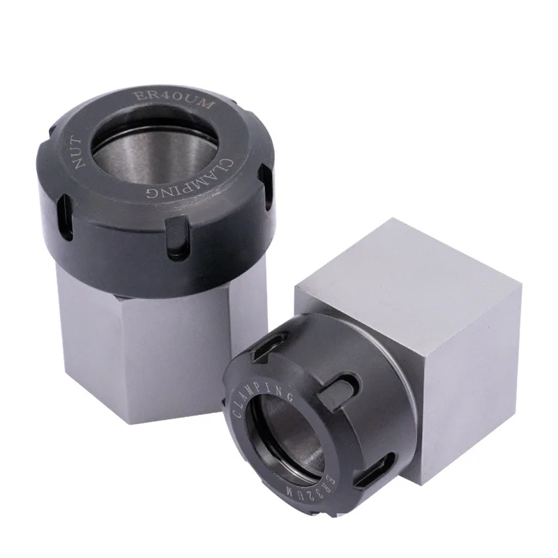Square Hex ER25 ER32 ER40 Chuck Block Hard Steel Hex ER25 Spring Chuck Seat For CNC Lathe Engraving Cutting Machine Tool holder