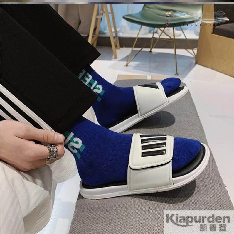 Adjustable Men's Slippers Large Size Comfortable Breathable Slip-On Shoes for Swollen Feet Toe Fracture Splinting PU Material