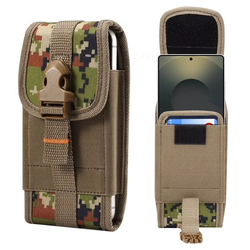 

For Xiaomi 15S Pro Camouflage Phone Waist Bag Pouch For Xiaomi 15 Ultra 14 Civi Card Slot Phone Case For Mi 14T 12S 13 T 15S Pro