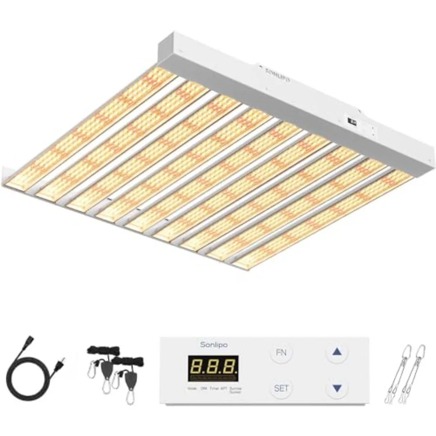 

2024 New SPF4000 PRO 400W LED Grow Light 5x5ft Coverage with Veg Bloom Dimmer Timer Full Spectrum Grow Lamps for Indoor Plants