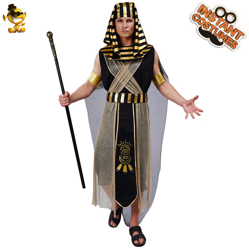 

Adult loween Ancient Egyptian King Role Play Costume Stage Performance Clothing Men's Traditional Chinese Ethnic Stage Cos...