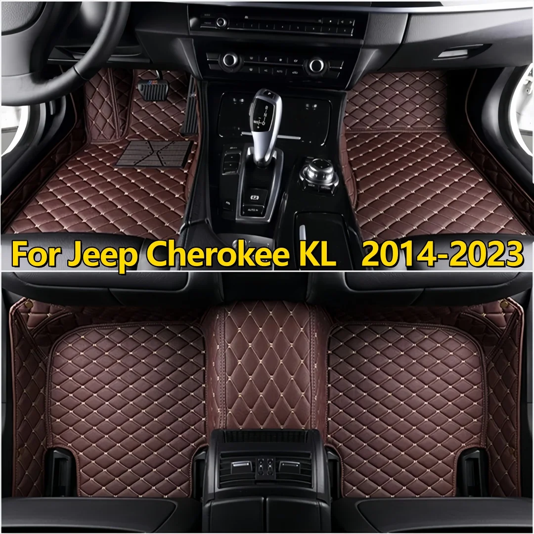 Car Floor Mats Fit For Jeep Cherokee KL 2014 2015 2016 2017 2018 2019 2020 2021 2022 2023 Full Set Auto Carpet Pads Rug