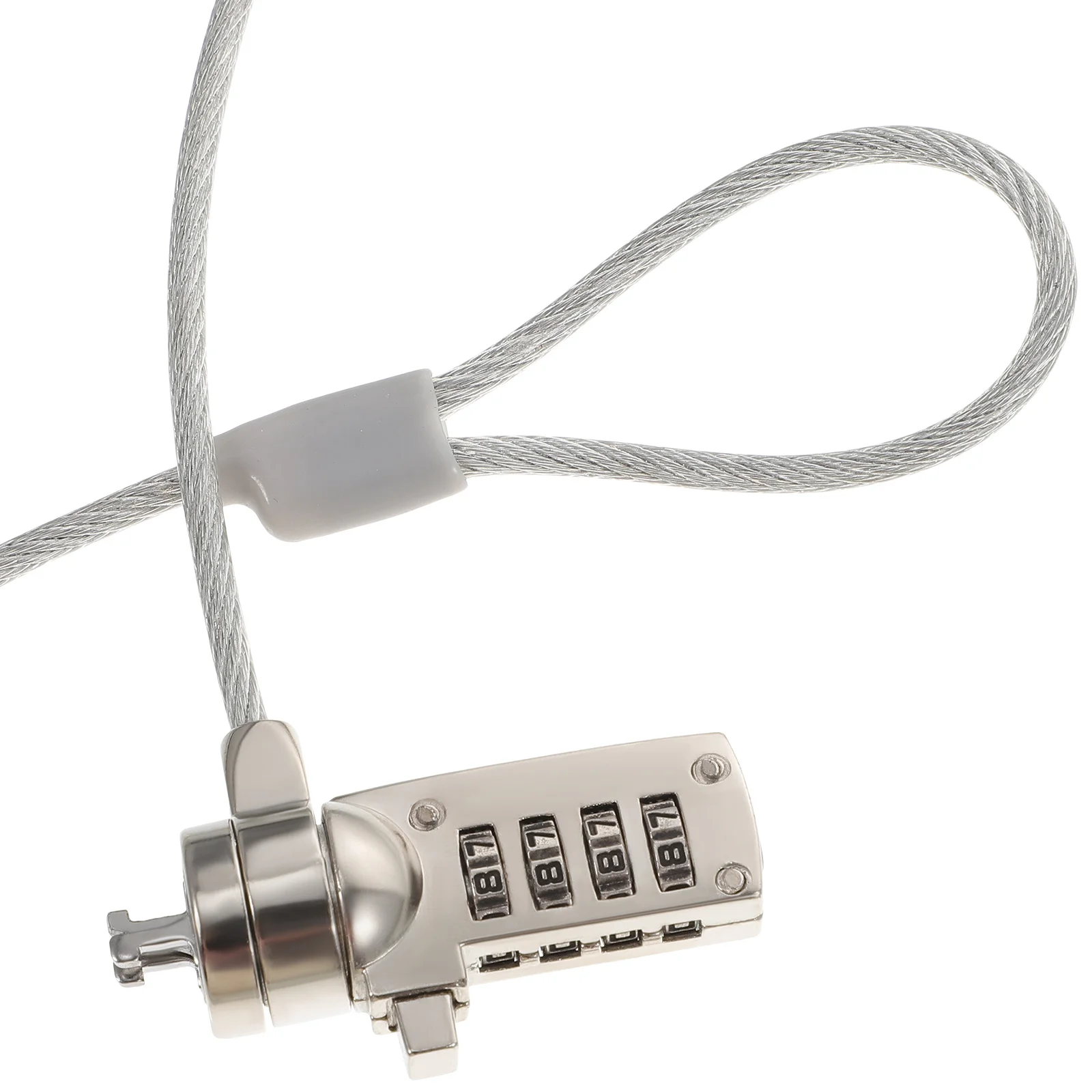 

Laptop Locking Cable 1.8m Resettable 4-Digit Code Anti-Theft Security Cable Lock for Laptops Monitors Projectors