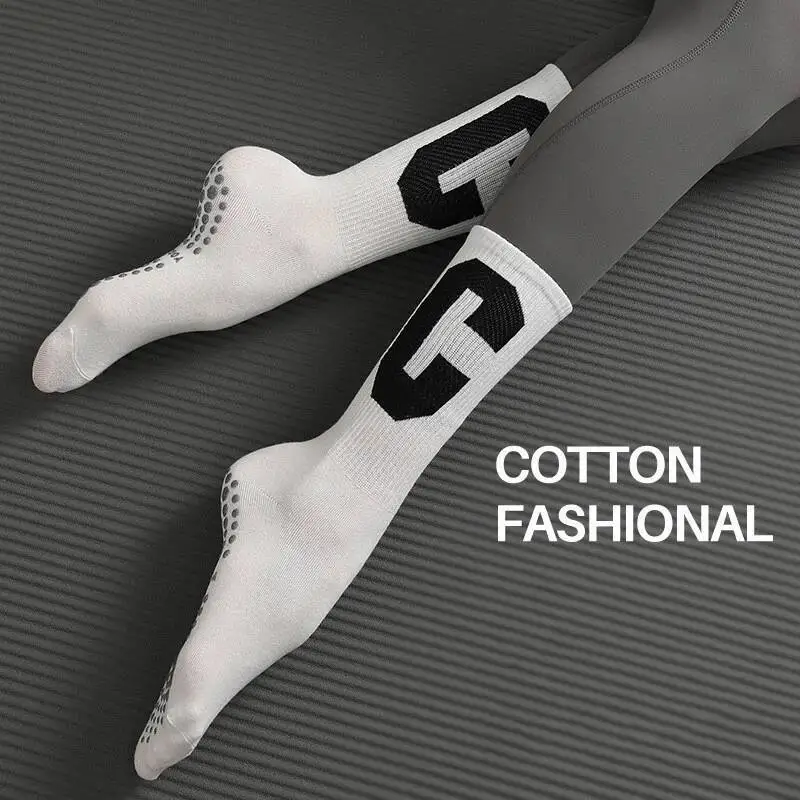 مهنة النساء طويلة اليوغا المضادة للانزلاق جورب سريعة الجافة القطن بيلاتيس السيدات الرقص الباليه الجوارب للياقة البدنية رياضة رياضة