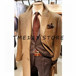 Man Jackets Men Suit Men's New Herringbone Jacket Business Casual Single Breasted Jacket New in Suits & Blazers for Man Costumes