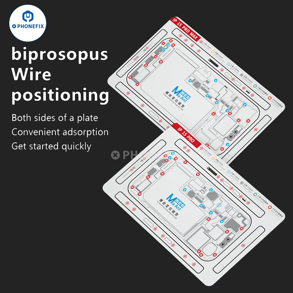 MAX15 Ustawienie śrub Magnetyzowana podkładka Konserwacja Pozycjonowanie Podkładka śruby prowadzącej dla iPhone X/11/12/13/14/15 Pro Max Naprawa DIY