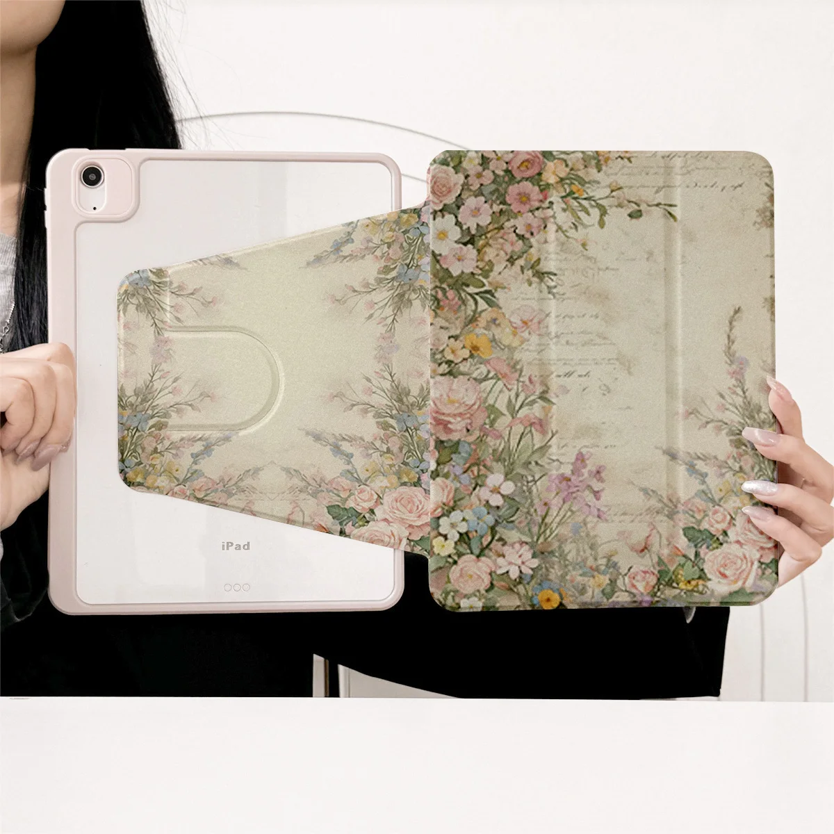 

360 ° Вращающийся складной чехол для легкой защиты вашей подушечки: совместим с iPad Air 6, Air 5,4,10,2024, air m3/a16 2025