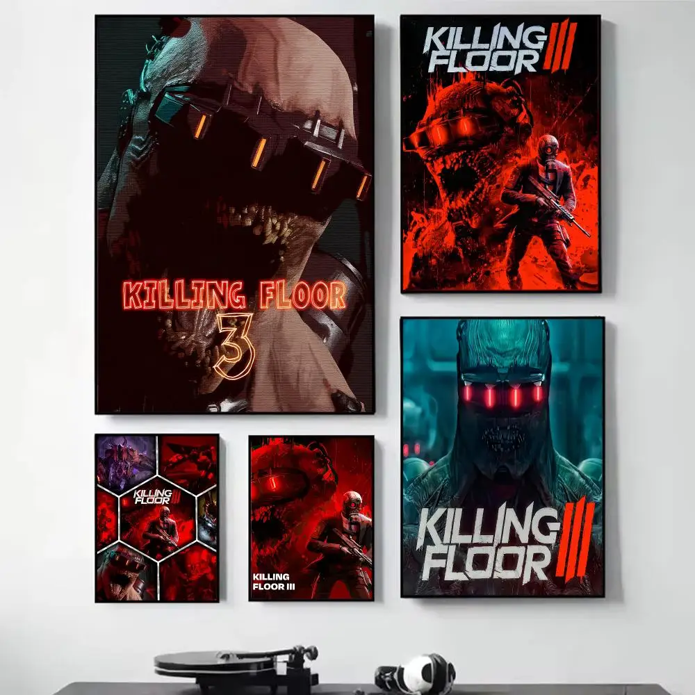 Game K-Killing Floor Painting Calligraphy Self Adhesive Wall Art Waterproof Print For Bedroom Living Room Hallway Home Decor