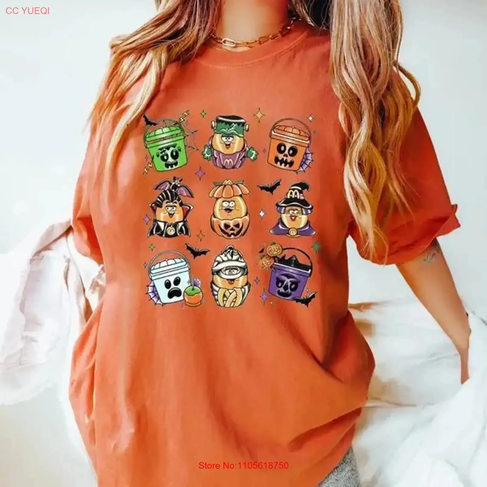 Spooky Nuggets Meal BuckeT T Shirt Halloweenn Chicken SweaT Funny H vintage Washed Comfortable homme Slightly Versatile