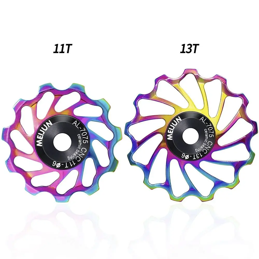 11T--18T Bicycle Rear Derailleur Bearing AL7075 CNC Pulley Bike Rear Derailleur Pully High Compatibility Ceramic Bearing