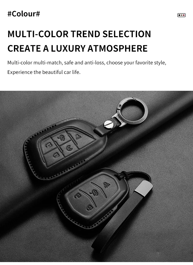 Leder Auto Schlüssel etui Abdeckung für Cadillac ct4 ct5 ats ct6 cts dts xt5 escalade esv srx sts xts xt4 28t elr Autos chl üssel Zubehör – Detail 9