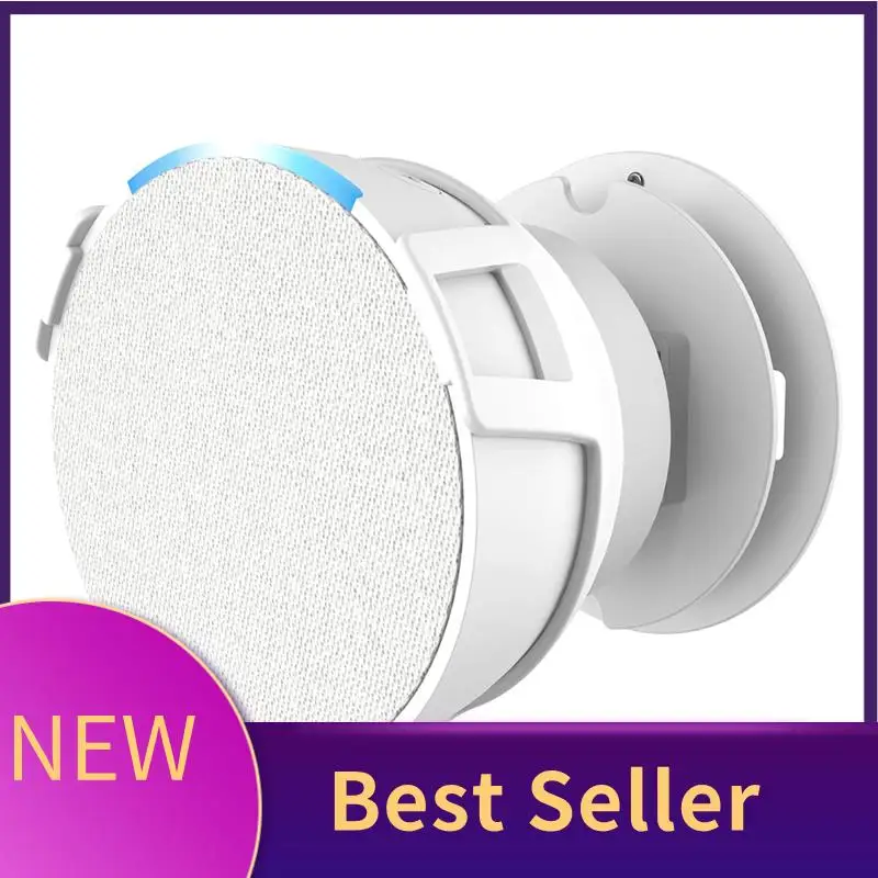 

M07K-Wall Mount Speaker Holder For Echo , Indoor Sound Box Bracket Built-In Cable Management, Home Decoration Accessory