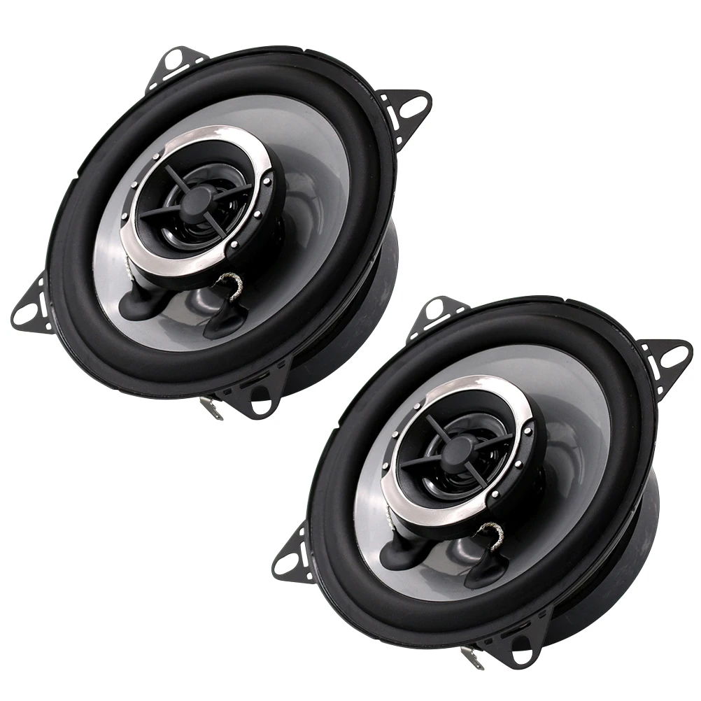 

2Pcs Car Speaker 4 Inch Diameter Low Power Stereo Sound Efficient Housing Not Crack Installation Black
