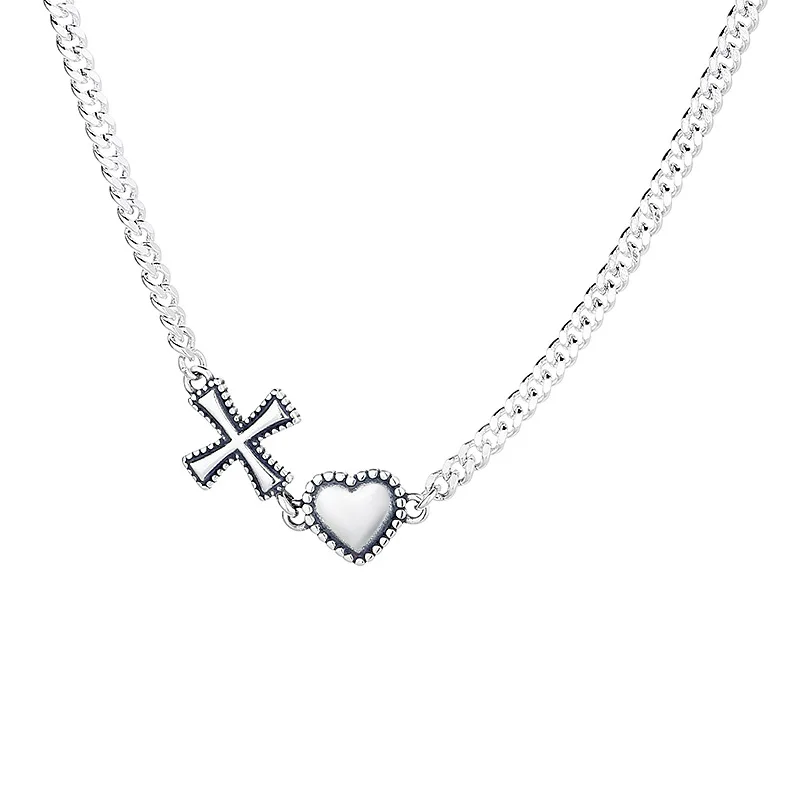 Sterling Silver Love Necklace, Handmade with Precision, Gift for Men and Women Jewelry