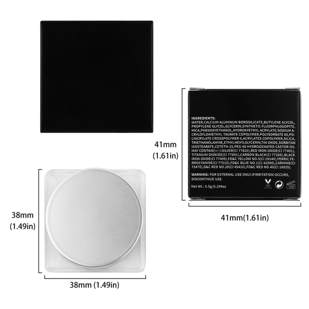 5.5g Private Label Eyeshadow Cream Custom Logo Single Color High Shimmer Diamond Creamy Eye Shadow Eyeliner Waterproof Makeup