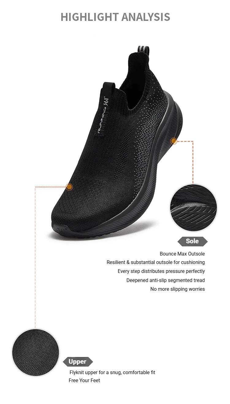 361 Degrees Fengye 5.0 Slip-On-Laufschuhe, leicht, verschleißfest, stoßdämpfend, atmungsaktiv, weiche Sohlen-Sneaker 672632242 – Detail 20