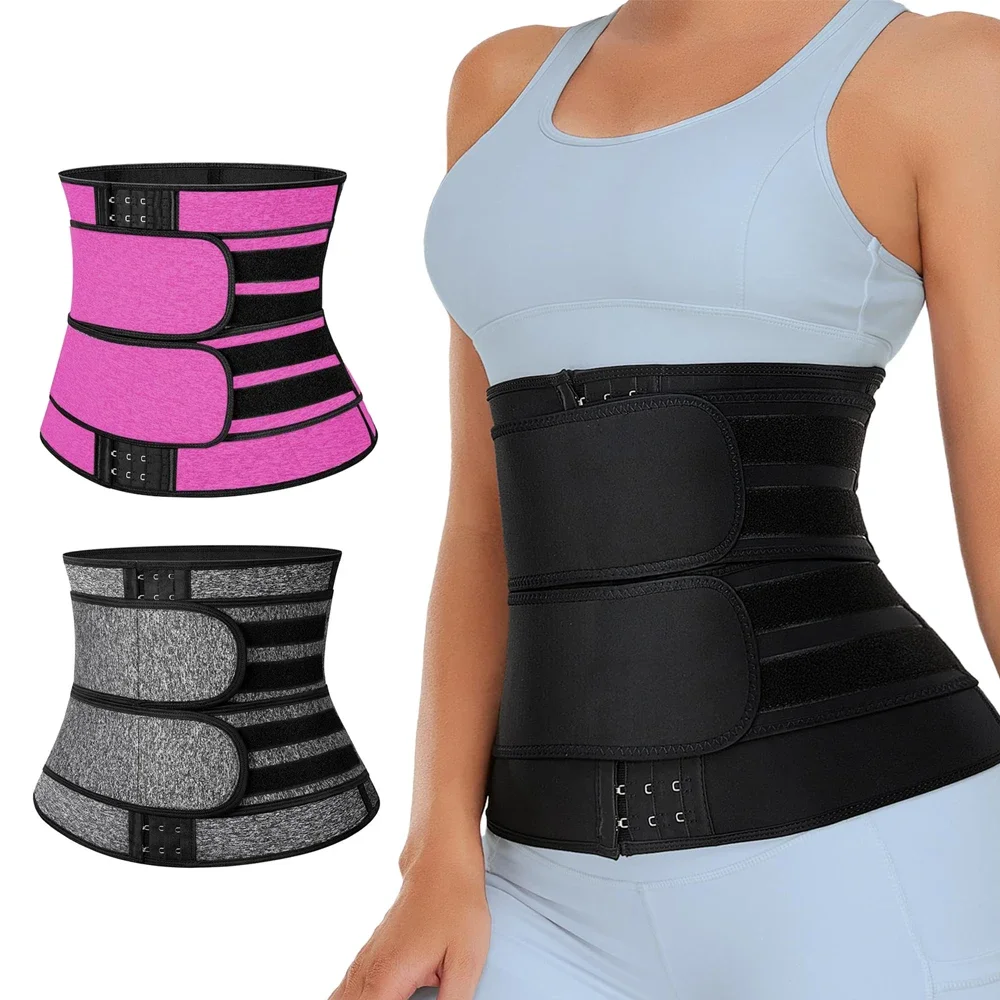 1 Uds. Cinturón de entrenamiento de cintura para hombres y mujeres, cinturón de entrenamiento con Control de barriga, faja para el sudor para Sauna, recortador de cintura deportivo, banda delgada para el vientre