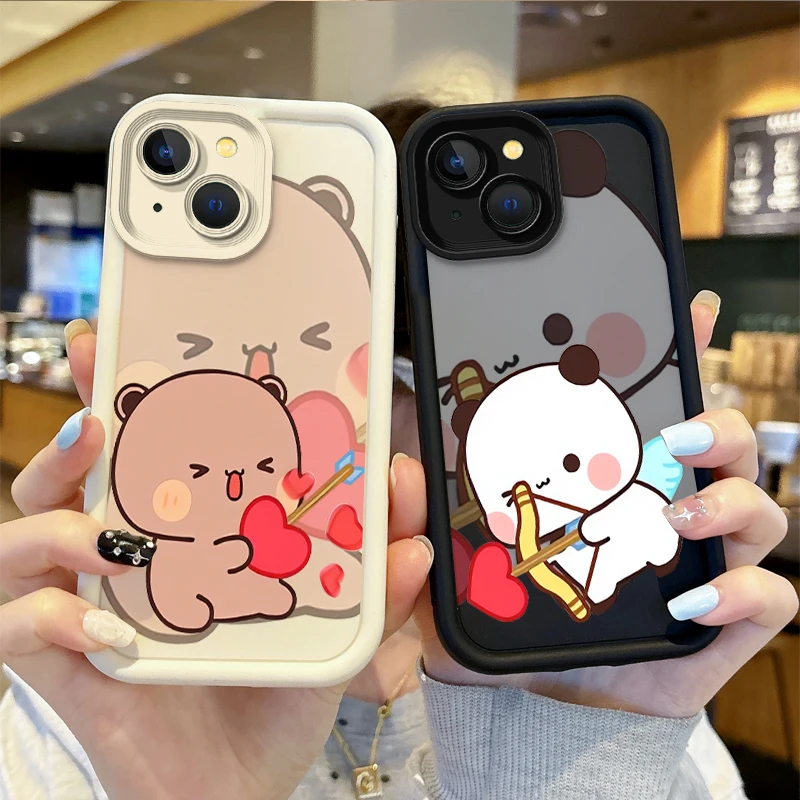 New Fashion BUBU DUDU Couple Phone Case For iPhone 16 Pro Max Case 15 14 13 12 11 Pro XR X XS Max 8 7 Soft Liquid Silicone Cover