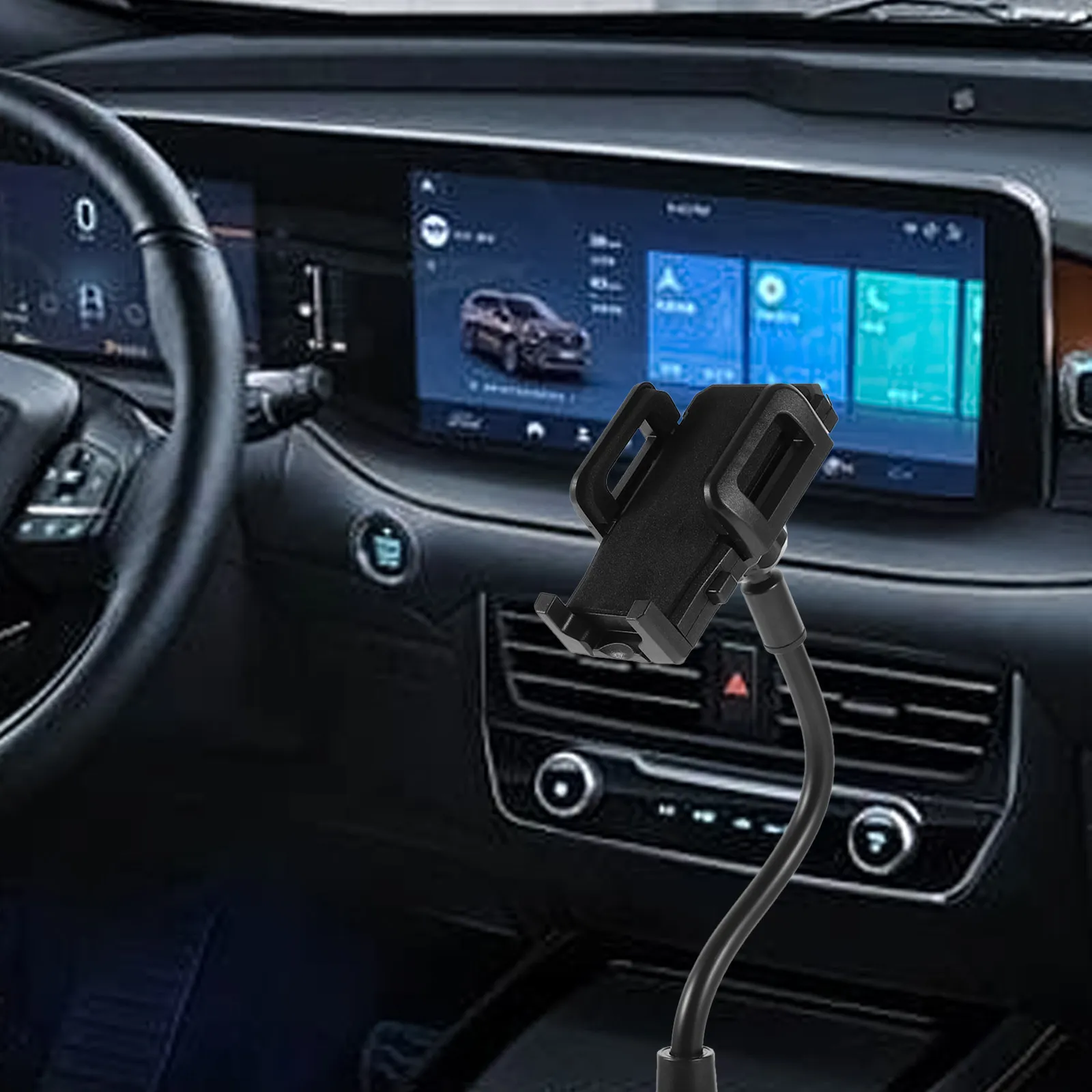 

Car Phone Holder Dashboard Mount Retractable Design Sturdy Long Arm Phone Stand for Car Safer Driving Mobile Device Support