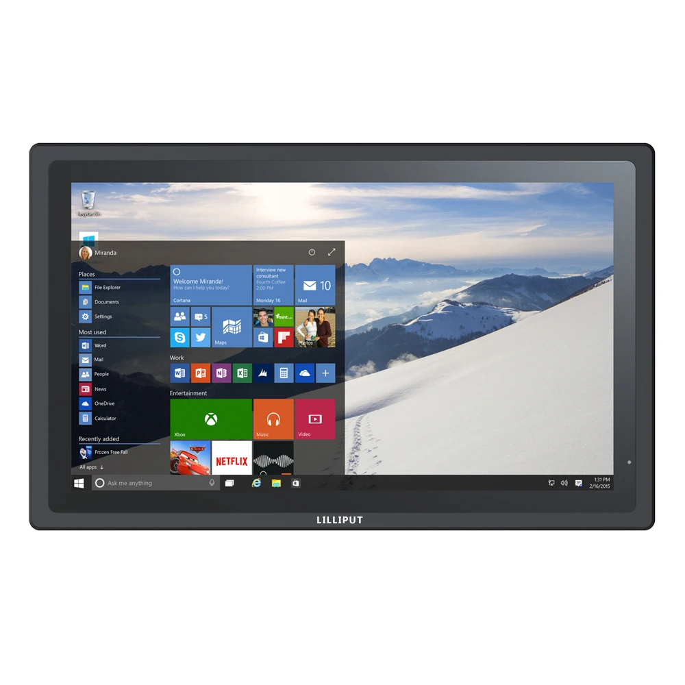 LILLIPUT PC-2150 21.5 Inch Industrial Tablet Pc Quad Core Waterproof Win10 Panel Computer with IP65 and 1000nits Screen Panel
