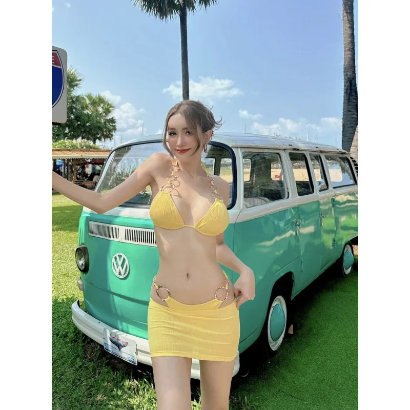 

Women's Monochromatic Bikini Swimsuit, New, Thailand, Women's Swimwear
