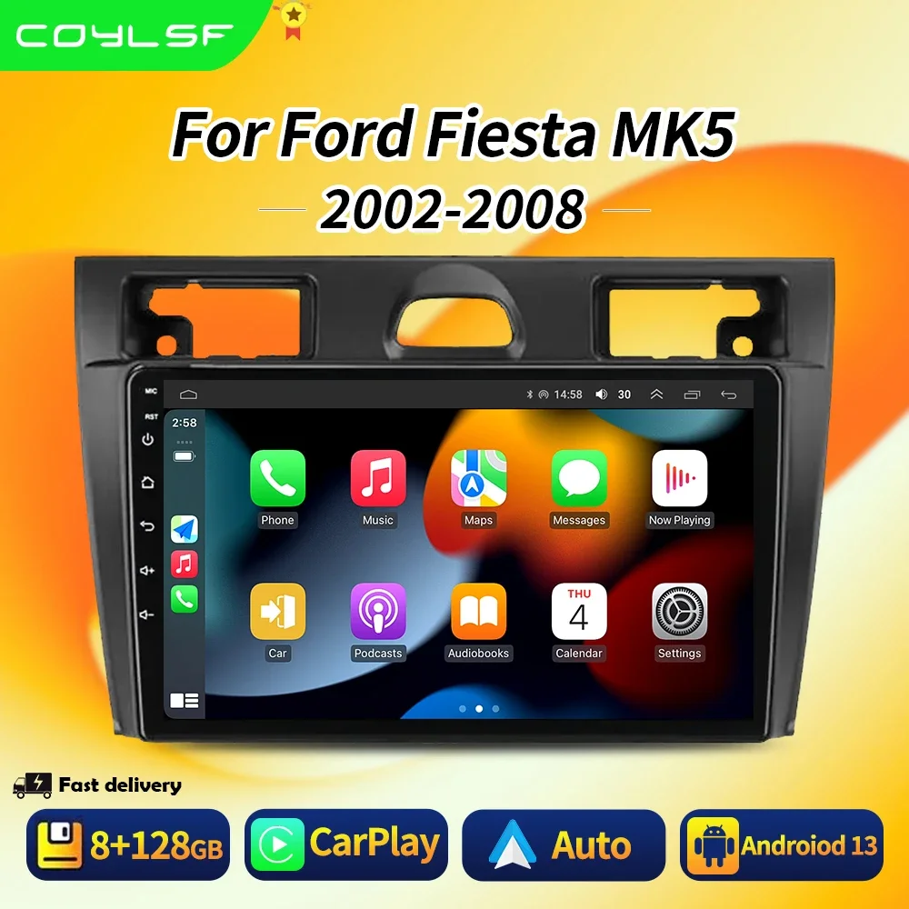 

Auto Screen Android For Ford Fiesta Mk VI 5 Mk5 2002 - 2008 Head Unit No 2din Carplay Radio Navigation Multimedia Player 5G