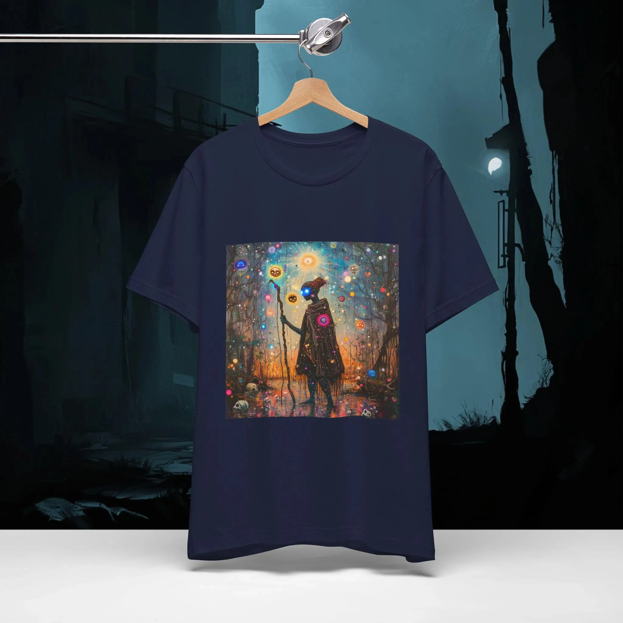 تي شيرت صيفي جديد من ميستيك فورست ماج | تريبي الظلام الخيال الفن المحملة | مخدر Dreamcore Witchcore قميص بيلا قماش الرجال المحملة #4