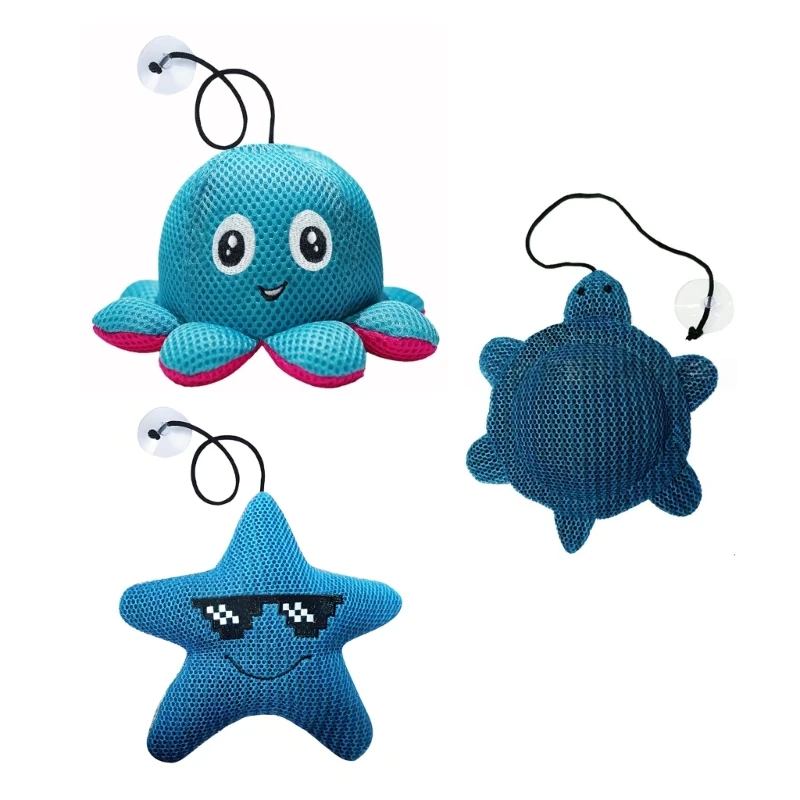 H7ED Effective Hottubs Sponge Ball Scum Absorber with Unique Fish Removes Stubborn Water and Greases Buildups