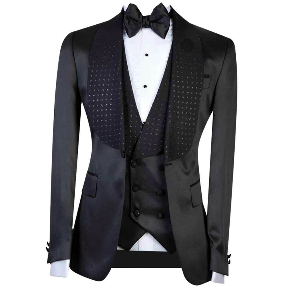 

Men's Polka Dots One Button Blazer Two Buttons Shawl Lapel for /Formal/Party/Prom