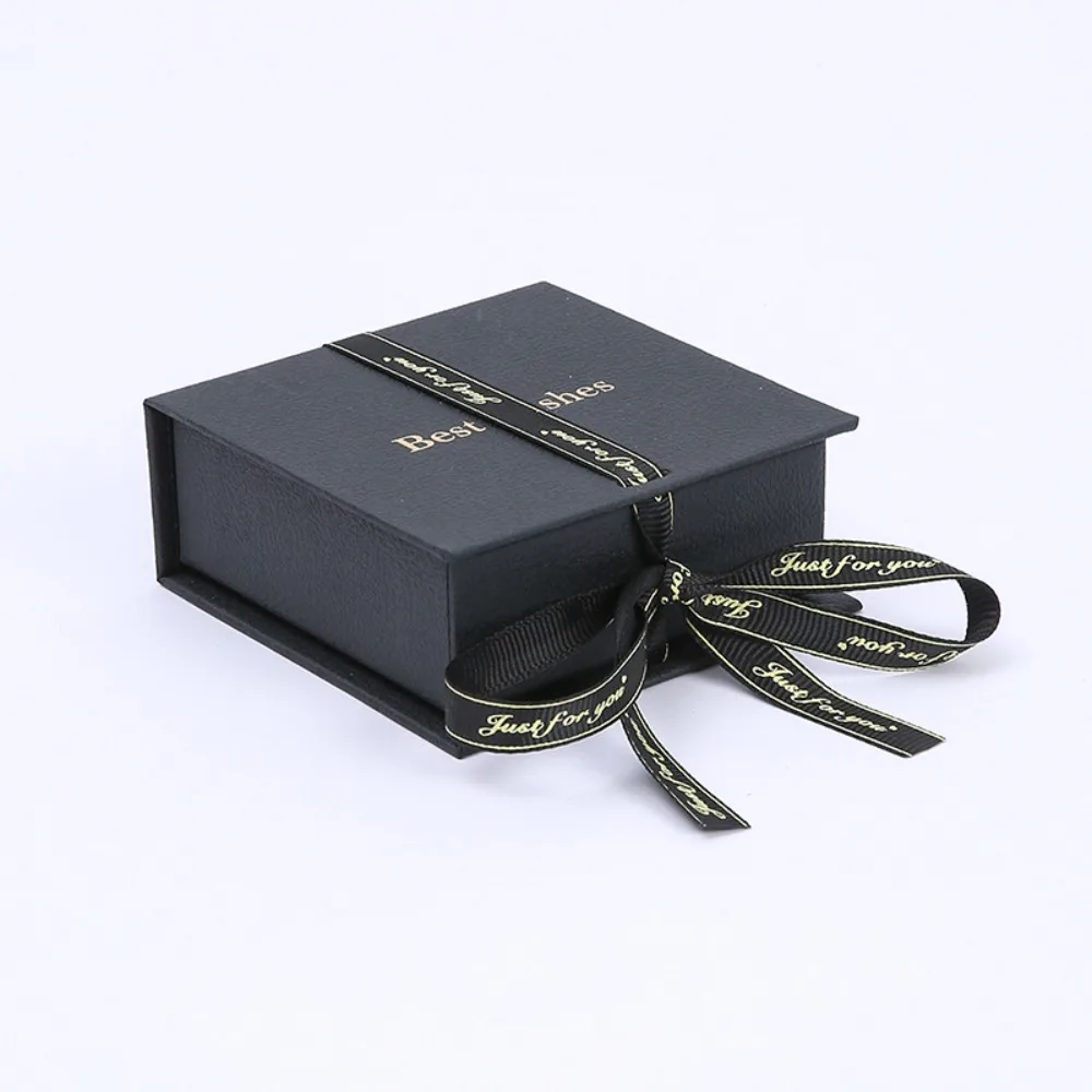 

Dustproof Flip-Top Jewelry Packaging Bag Luxury Exquisite Bow Tied Jewelry Box Solid Color Portable Small Jewelry Box Festival