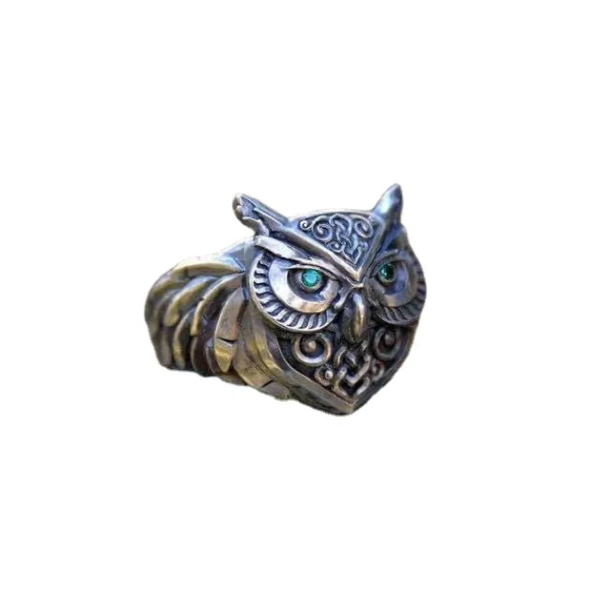 1pcs Europe and The United States New Personalized 3D Animal Owl Men and Women Universal Ring