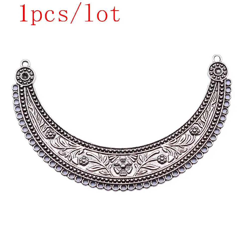 Crescent Moon Shaped Porous Earring Connector Components Popular Accessories For Jewelry Components