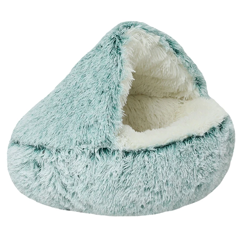 Indoor Cute Plush for Cat Beds Small Dog Bed with Anti-slip Bottom for Cat/Dog Cave Puppy House Super Soft Calming Pet S