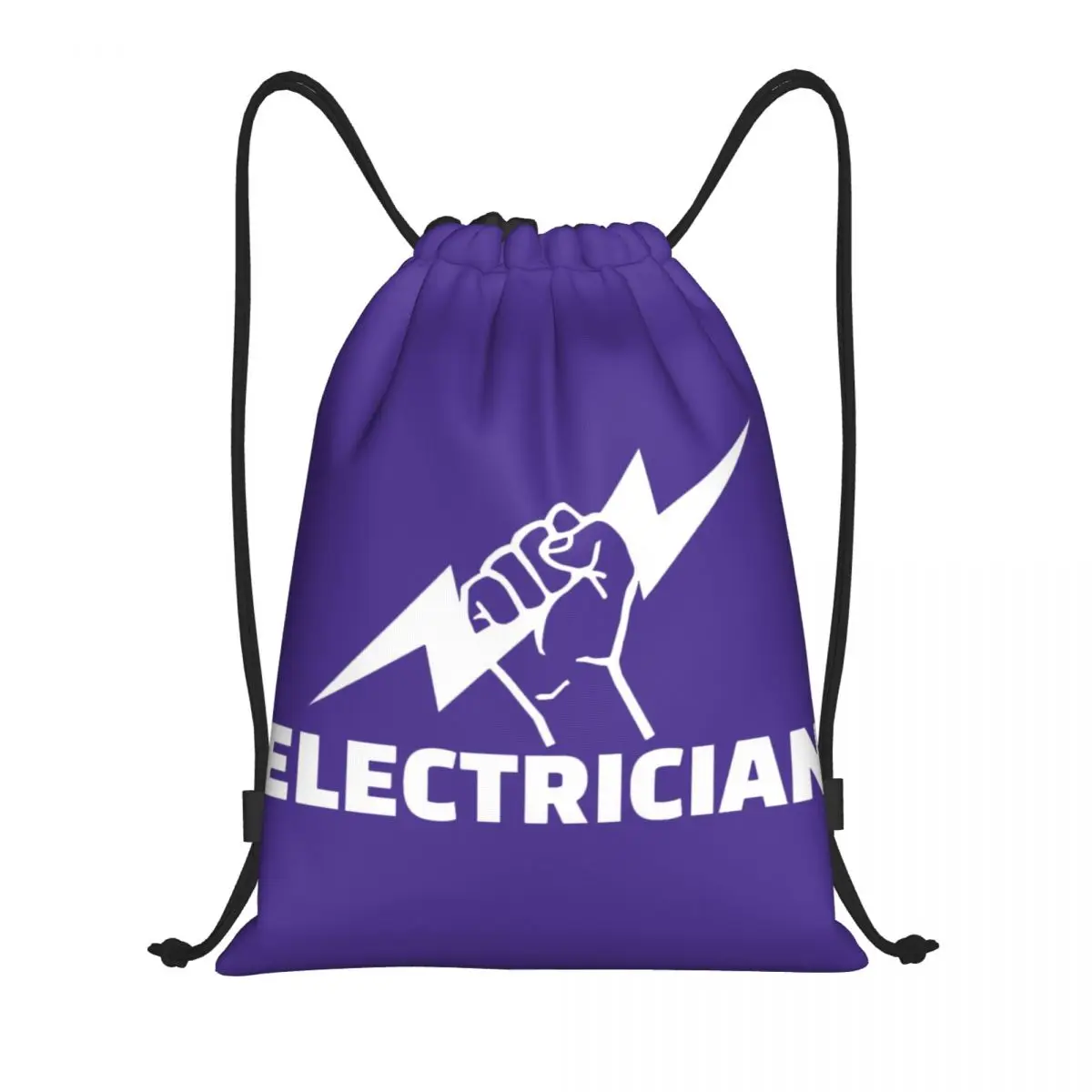 Electrician Drawstring Backpack Sports Gym Bag for Men Women Engineer Electrical Power Training Sackpack