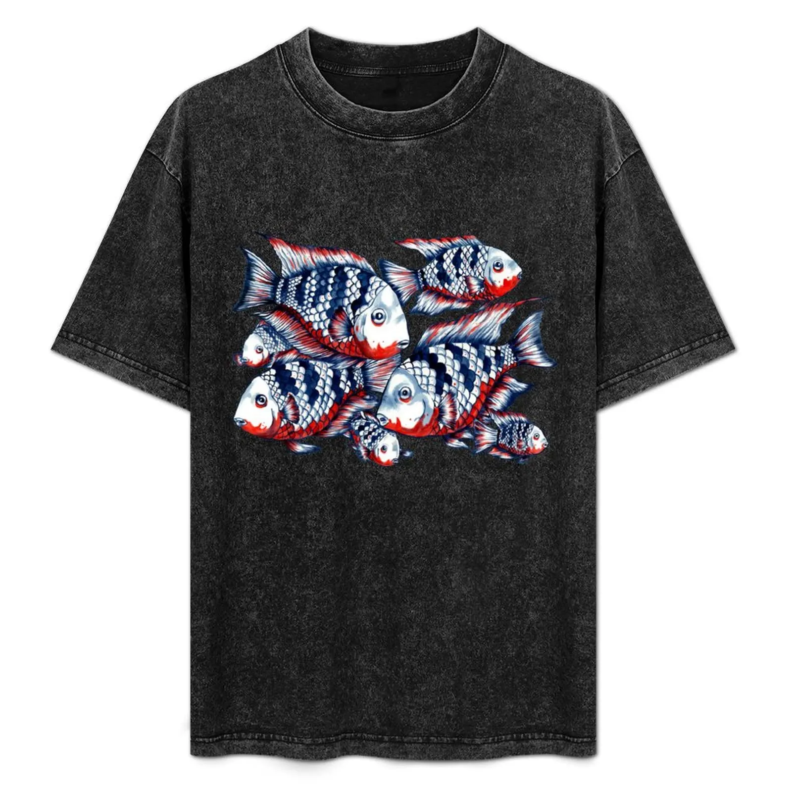 

Firemouth Fish T-Shirt Short sleeve tee custom shirt T-shirts for men cotton