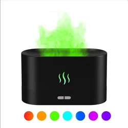 Difusor de fragancia para dormitorio, luz de llama RGB, lámpara de ambiente, lámpara de mesita de noche, humidificador creativo para sala de estar y oficina