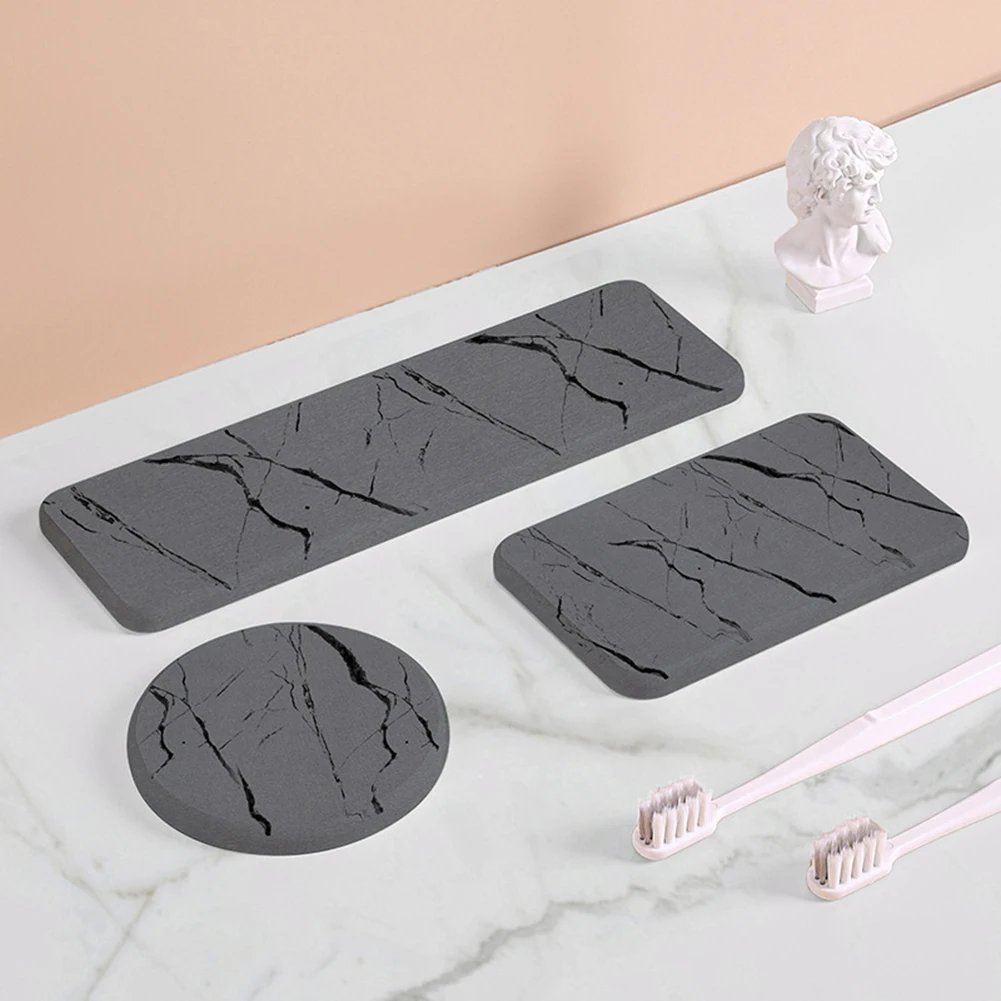 Water Absorbing Diatom Pad for Kitchen and Bathroom Stylish Anti Slip Base for Enhanced Safety and Functionality