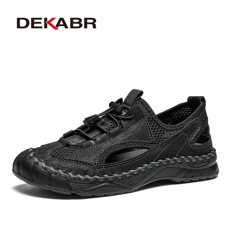 DEKABR Hand Stitched Handmade Casual Mesh Men's Shoes Comfortable And Breathable Mesh Shoes