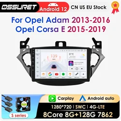 Android 12 Car Radio for Opel Adam 2013-2016 for Corsa E 2015 -2019 Car Multimedia Audio Stereo CarPlay Auto Touch Screen 7862