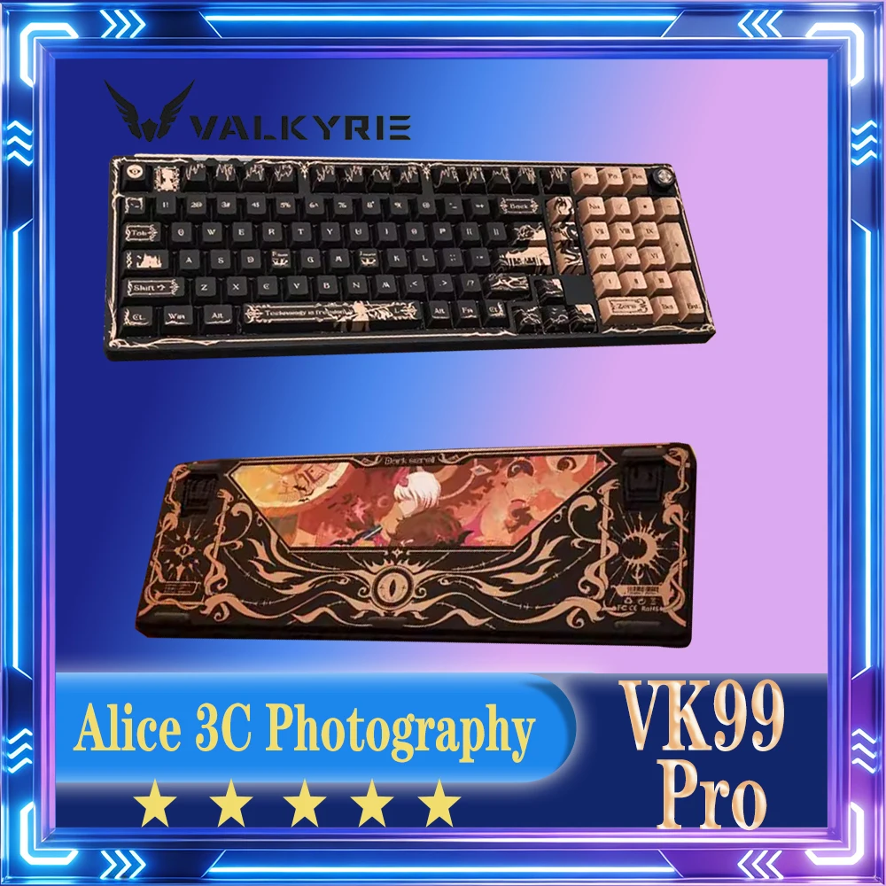 

New VALKYRIE VK99 Pro Mechanical Keyboard Wireless Gaming Keyboard RGB Tri Mode Hot Swap Pc Accessories Office Gifts Gasket