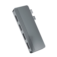 Rocketek MH482 Dual Type-C Hub forMacBooks Air /MacBooks Pro13'' Docking Station USB 2.0 Splitter Adapter 5Gbps