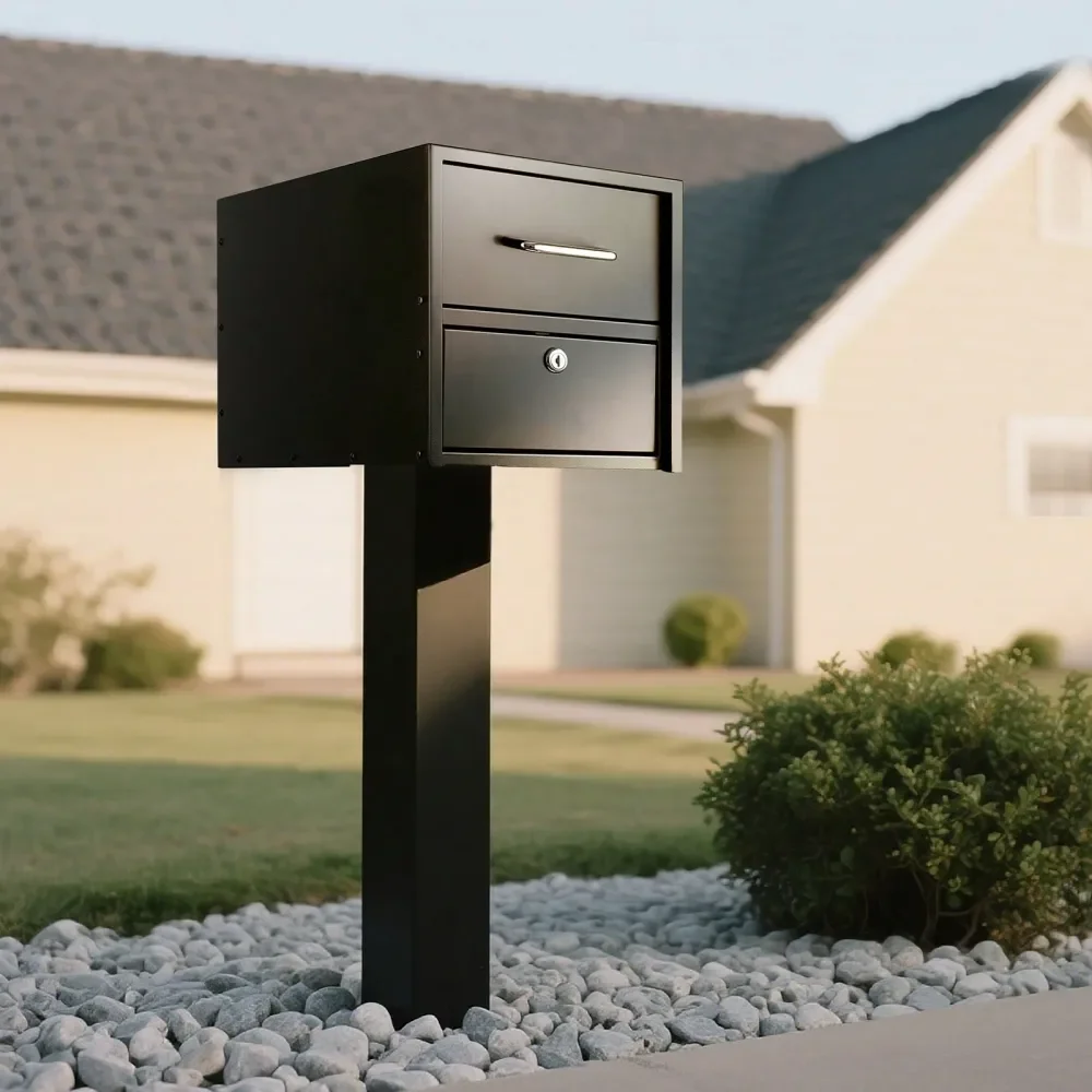 Mount Mailbox, AntiPry AntiTheft Mailboxes For Outside, Heavy Duty Lockable Mail Box With Magnetic Door, WeatherResistant Metal