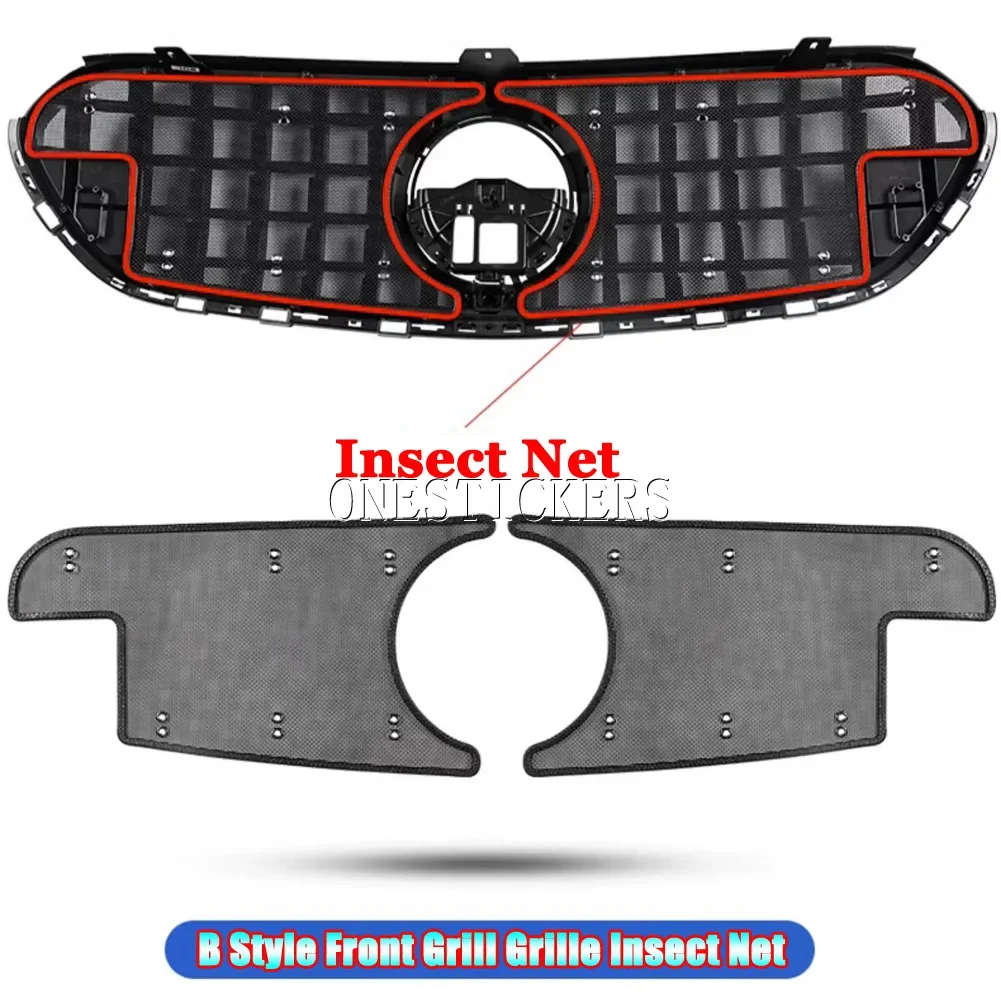 For Mercedes Benz GLC Class X254 GLC260 GLC300 2023-2025 Stainless Steel Car Accessories Front Grill Grille Mesh Anti Insect Net