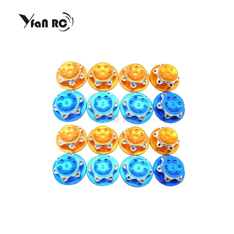 Yfan RC 4Pcs RC Buggy hsp 1/8 Scale 17mm Dust Lock Nuts Adapter for RC Off-Road Truck Redcat LOSI Team-C Wheel and Rims Nut