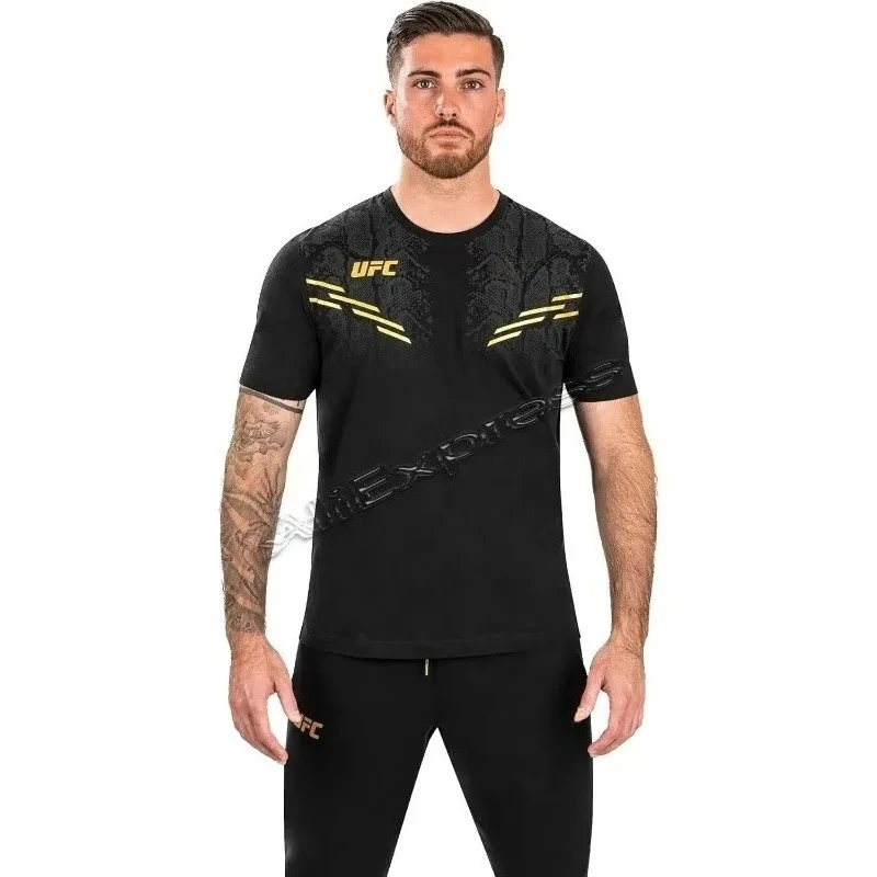 

Casual T Shirt 2025 UFC Fight Night Fighting Competition Tshirts Summer Men Clothing Sportswears Loose Sport Short Sleeve Tees