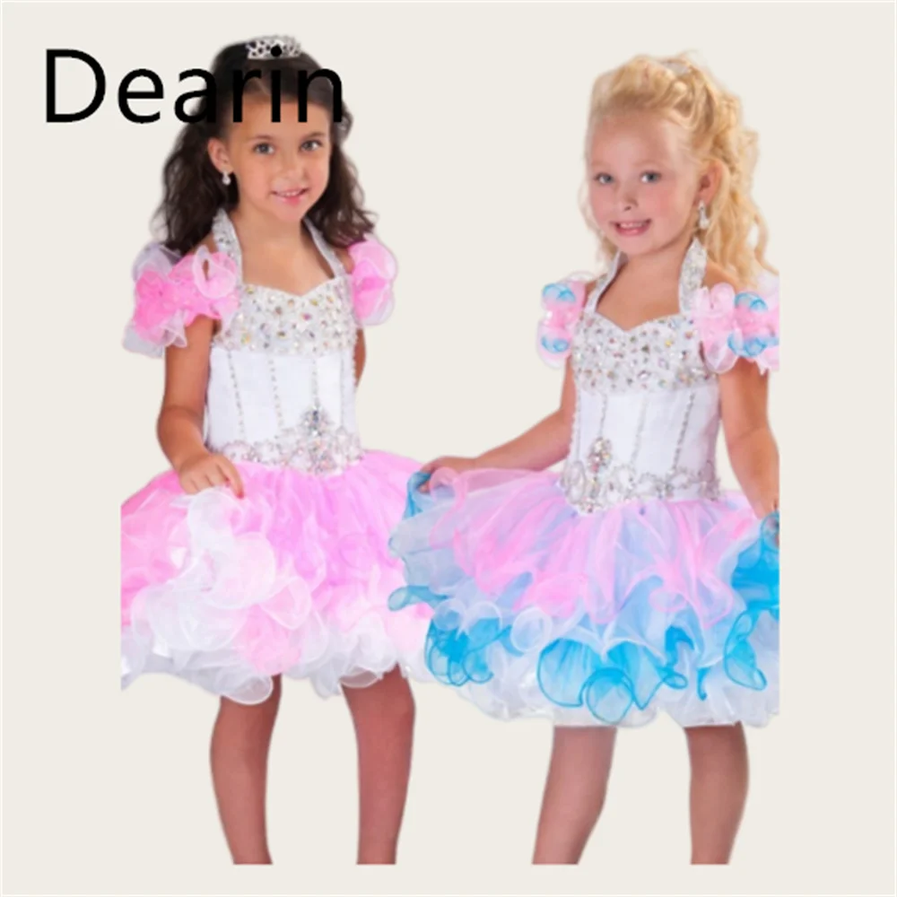 

Flower Girl Dress Dearin Jewel A-line Mini Length Skirts Fold Flower Girl Dresses