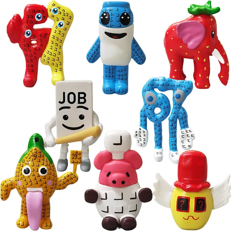 Nieuwe 6/8 Stuks Steal A Brainrot Action Figure 7/9 Cm Grappige No.9 Huis Job Holding Een Stickpink Aardbei Olifant Speelgoed Voor Kid Geschenken