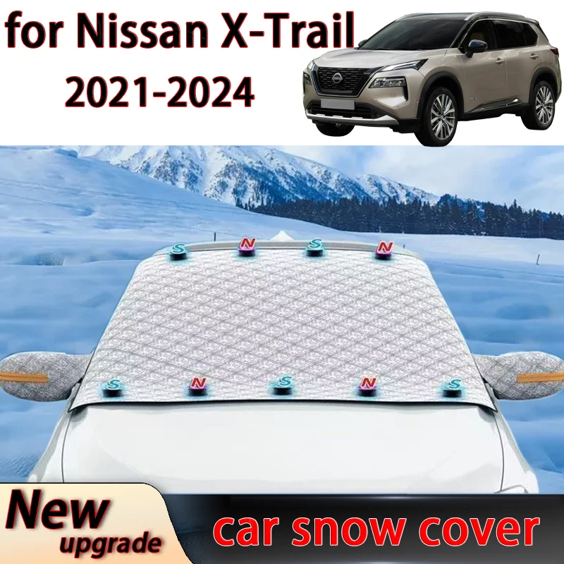 

Для Nissan X-Trail2021-2024 автомобильный Снежный щит защита для улицы зимнее переднее ветровое стекло замораживание мороза солнцезащитный козырек аксессуары